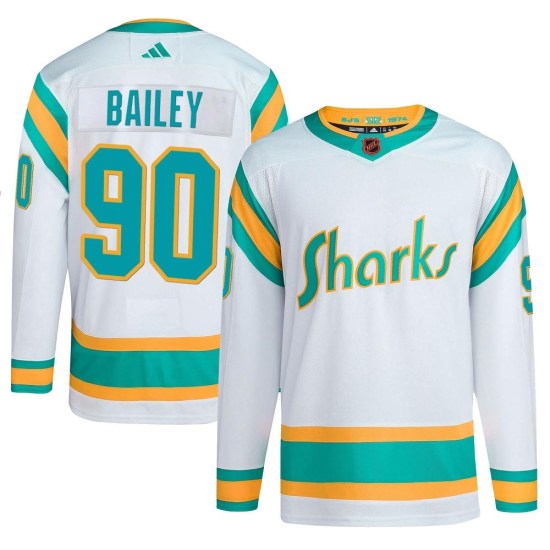 Justin Bailey San Jose Sharks Youth Authentic Reverse Retro 2.0 Adidas Jersey - White