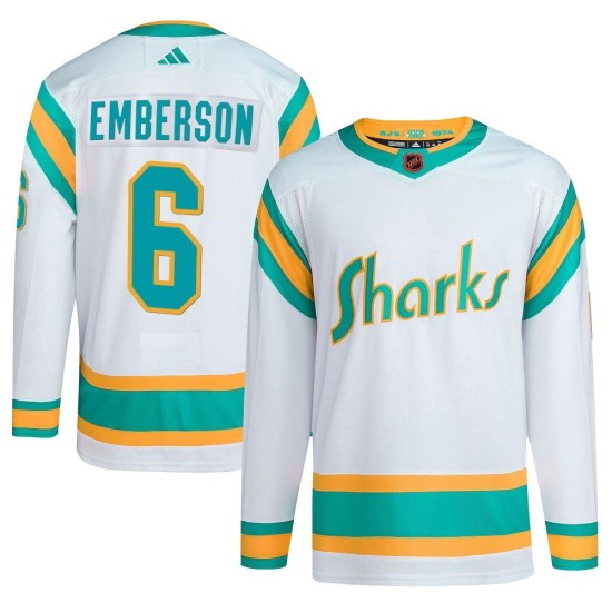 Ty Emberson San Jose Sharks Youth Authentic Reverse Retro 2.0 Adidas Jersey - White