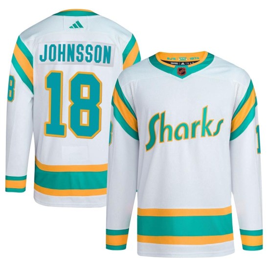 Andreas Johnsson San Jose Sharks Youth Authentic Reverse Retro 2.0 Adidas Jersey - White