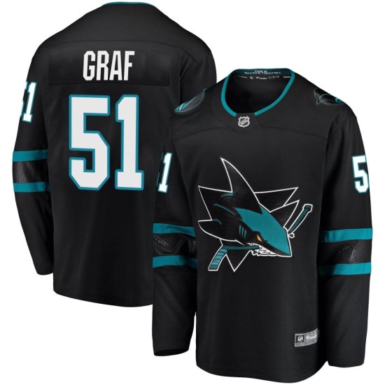 Collin Graf San Jose Sharks Breakaway Alternate Fanatics Branded Jersey - Black
