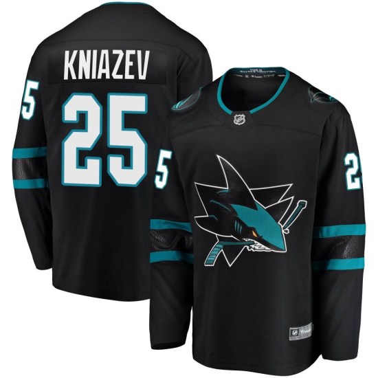 Artemi Kniazev San Jose Sharks Breakaway Alternate Fanatics Branded Jersey - Black