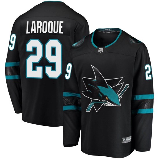 Gannon Laroque San Jose Sharks Breakaway Alternate Fanatics Branded Jersey - Black