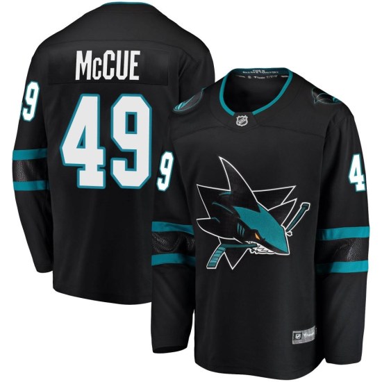 Max McCue San Jose Sharks Breakaway Alternate Fanatics Branded Jersey - Black