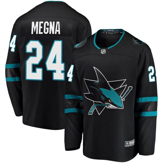 Jaycob Megna San Jose Sharks Breakaway Alternate Fanatics Branded Jersey - Black