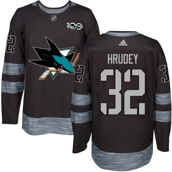 Kelly Hrudey San Jose Sharks Youth Authentic 1917-2017 100th Anniversary Jersey - Black