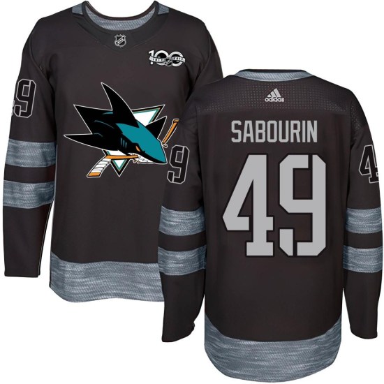 Scott Sabourin San Jose Sharks Youth Authentic 1917-2017 100th Anniversary Jersey - Black