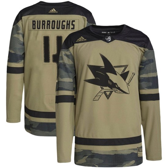 Kyle Burroughs San Jose Sharks Youth Authentic Military Appreciation Practice Adidas Jersey - Camo