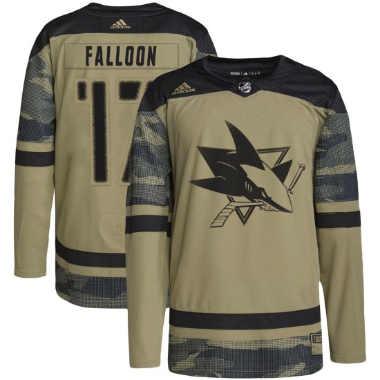 Pat Falloon San Jose Sharks Youth Authentic Military Appreciation Practice Adidas Jersey - Camo
