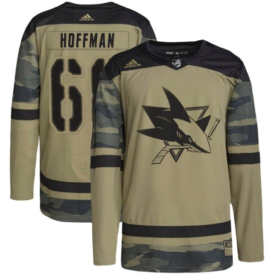 Mike Hoffman San Jose Sharks Youth Authentic Military Appreciation Practice Adidas Jersey - Camo