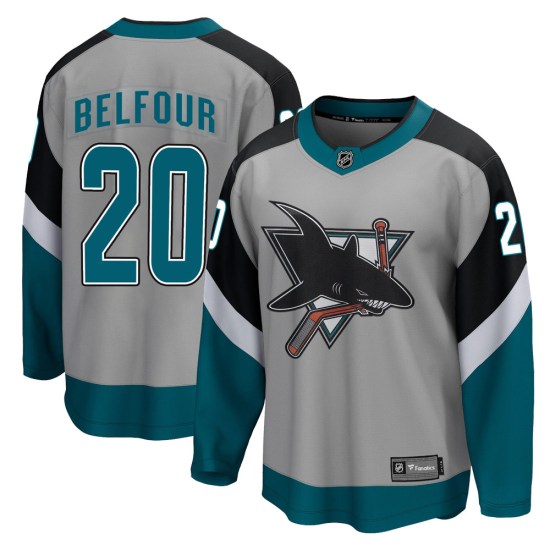Ed Belfour San Jose Sharks Breakaway 2020/21 Special Edition Fanatics Branded Jersey - Gray