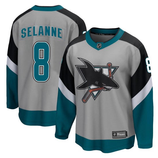 Teemu Selanne San Jose Sharks Breakaway 2020/21 Special Edition Fanatics Branded Jersey - Gray