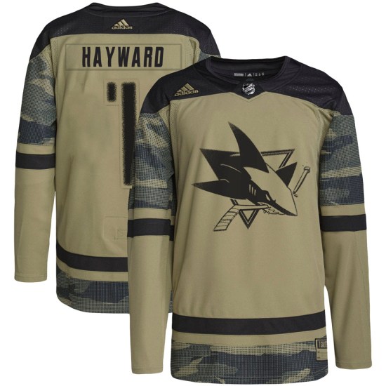 Brian Hayward San Jose Sharks Authentic Military Appreciation Practice Adidas Jersey - Camo