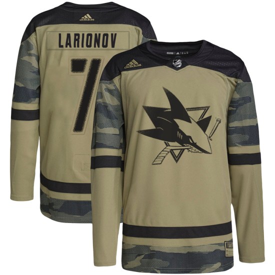 Igor Larionov San Jose Sharks Authentic Military Appreciation Practice Adidas Jersey - Camo