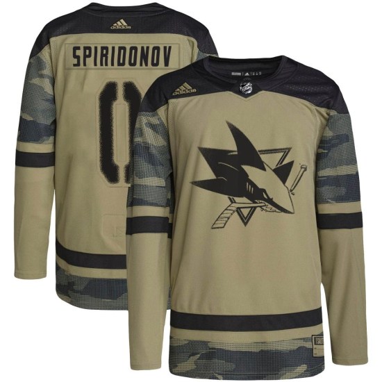 Yegor Spiridonov San Jose Sharks Authentic Military Appreciation Practice Adidas Jersey - Camo