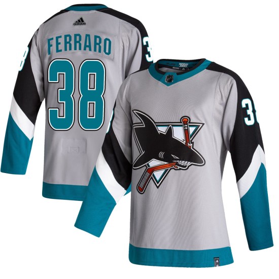 Mario Ferraro San Jose Sharks Authentic 2020/21 Reverse Retro Adidas Jersey - Gray