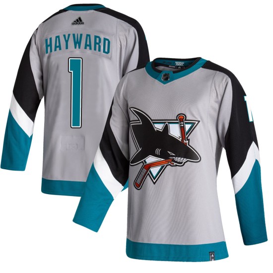 Brian Hayward San Jose Sharks Authentic 2020/21 Reverse Retro Adidas Jersey - Gray