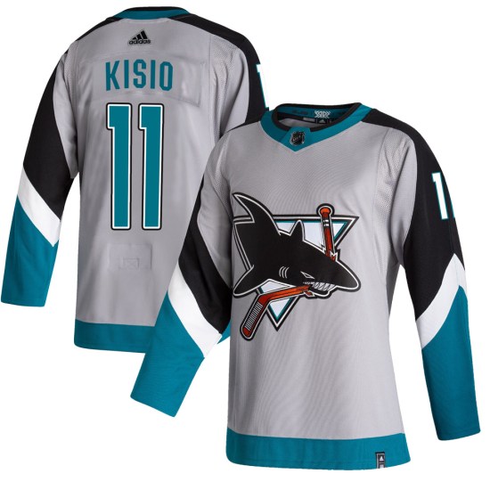 Kelly Kisio San Jose Sharks Authentic 2020/21 Reverse Retro Adidas Jersey - Gray